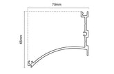 70mm x 65mm mounting clip PACK OF 4